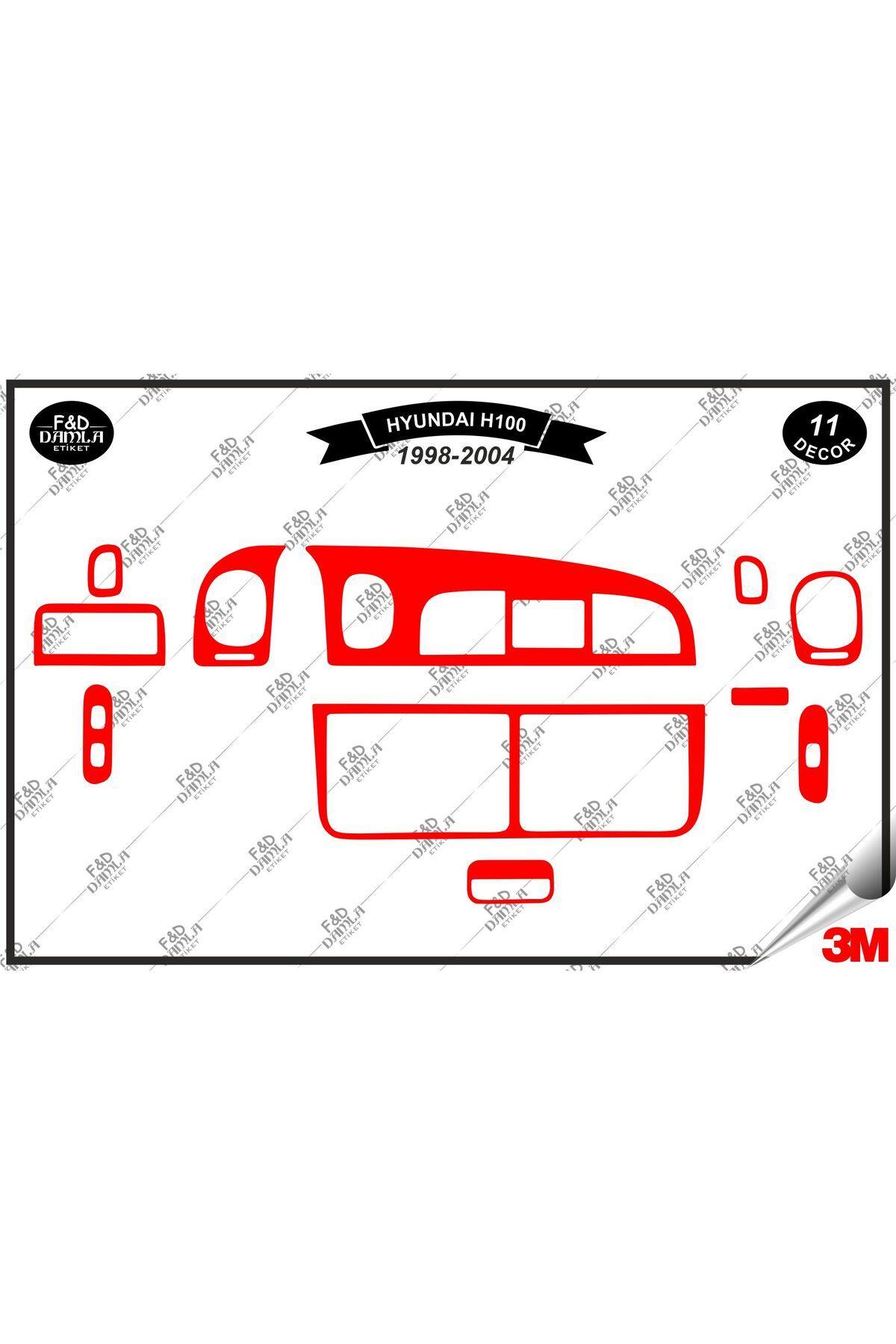 

Hyundaı H 100 1998-2004 Torpido Konsol Trim Göğüs Maun Kaplama Set 11 Parça Kırmızı