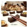 Wooden Chopstick Rest Set of 10, Natural Wood Japanese-Style Chopstick Pillow/Holder, Spoon Rest, Fo