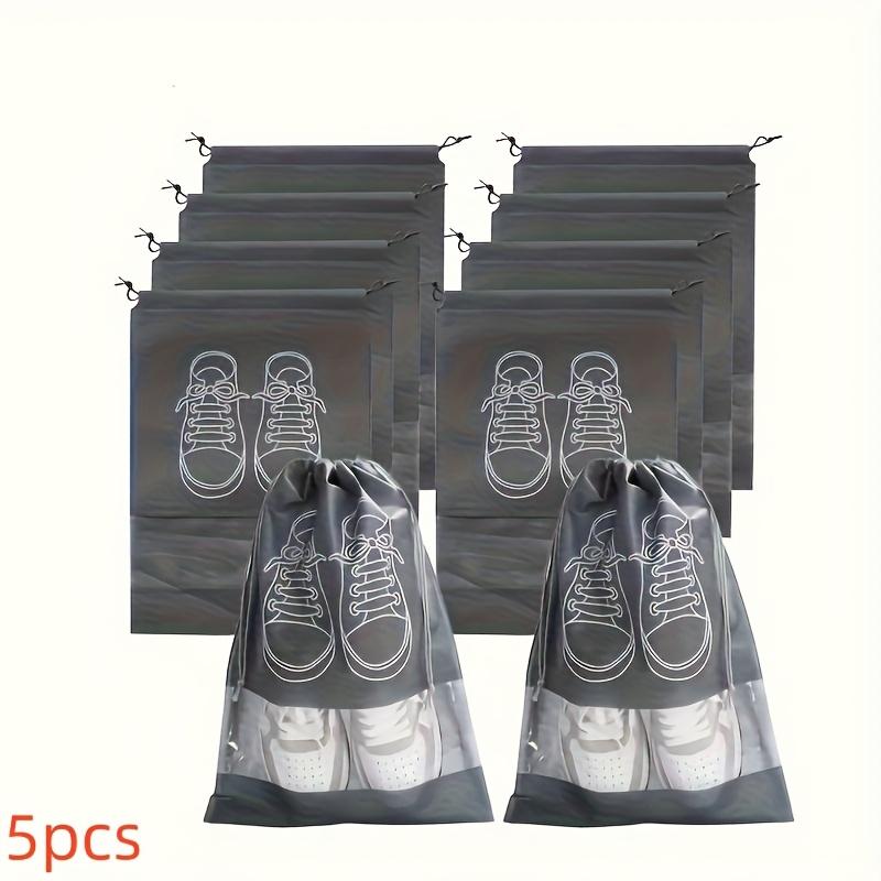 

5PCS Portable Travel Shoe Storage Bags Space Saving Dustproof Drawstring Suitcase,Suitable for Travel,Dormitory,Shoe Cabinet,etc M