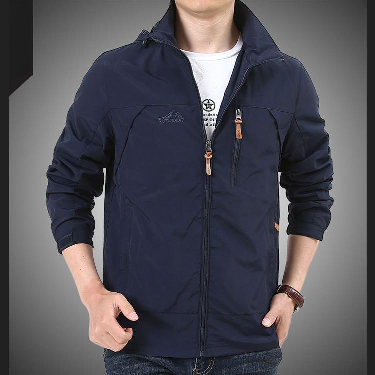 Sonbahar Açık Hava Erkek Kargo Ceket Kapşonlu Rüzgarlık Mont Yürüyüş Kamp Balıkçılık Taktik Erkek Giyim Nefes Alabilir Bomber Ceketler