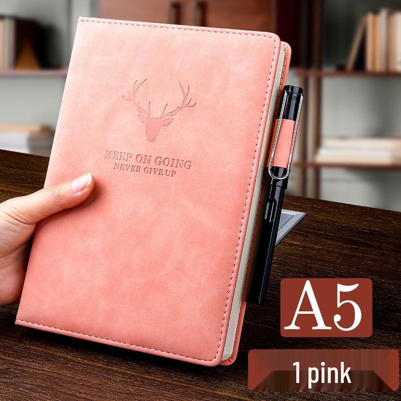 A5 Thickened Business Leather Notebook: Retro Exquisite Accounting & Office Stationery