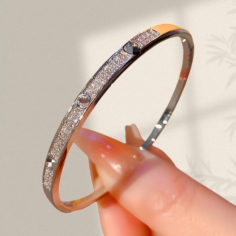 Популярный трехрядный браслет «Звездное небо» с полным покрытием бриллиантами и пряжкой с покрытием 18K медью - Идеальный подарок для пар