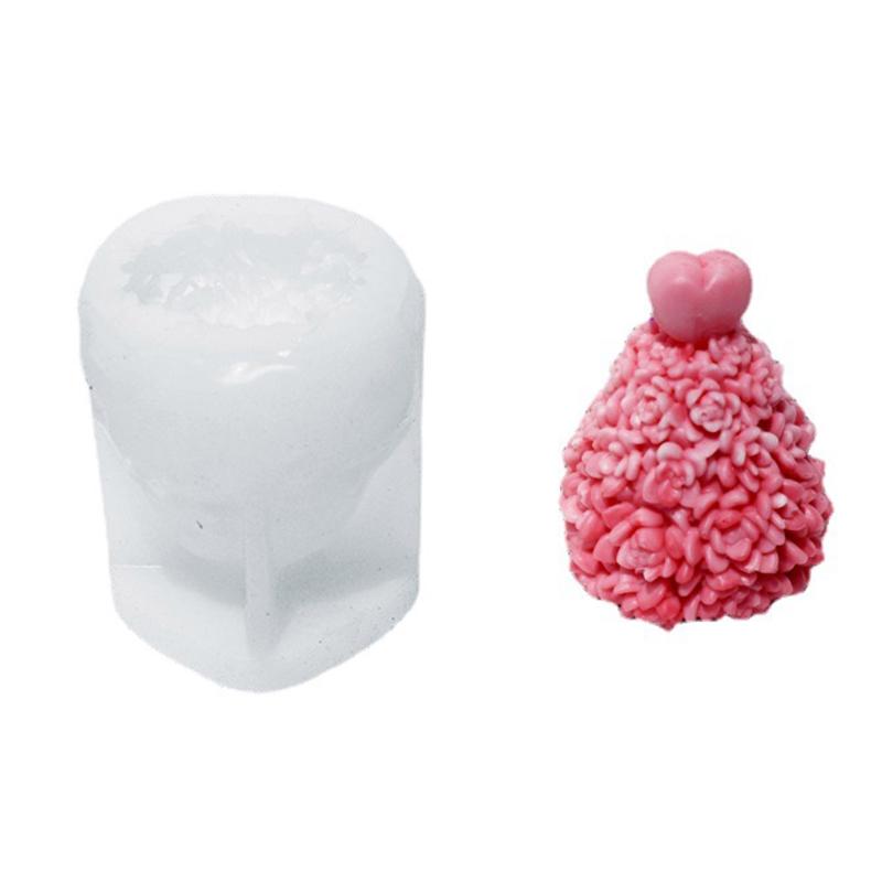 Cute Xmas Tree Heart Star Candle Mold 3D Abstract Resin Epoxy Casting Molds for Party Decor Ornament Aromatherapy Mold