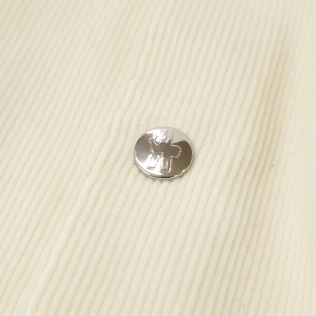 MONCLER 22 CAMICIA cotton long-sleeved shirt with sleeve buttons tops M IvoryUsed