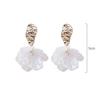 925 Dongdaemun Colorful Pearlescent Crack Shell Flower Earrings, Fairy Design Fresh Earrings