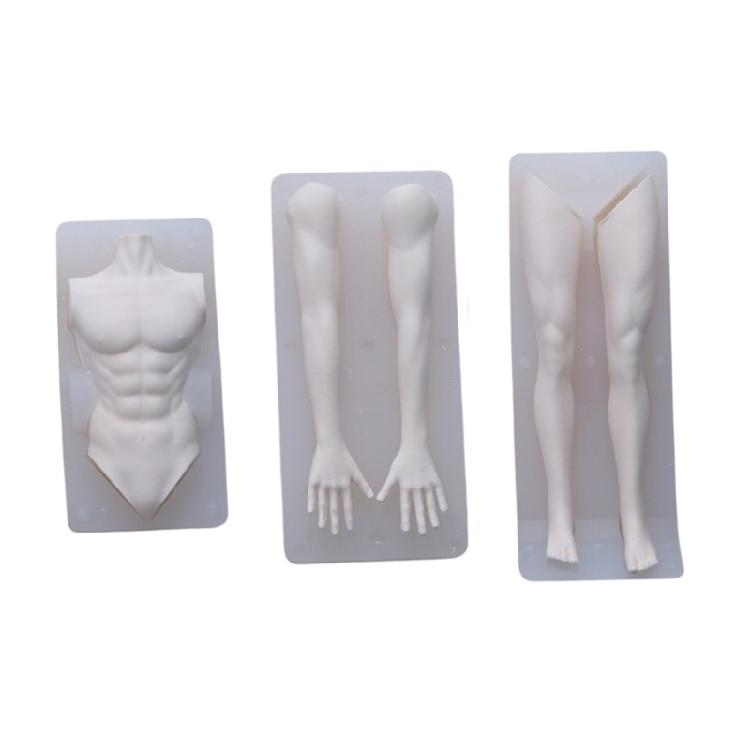 Silicone Male Body Mould For DIY Clay Figure Sculpture Super Light Material For Anime And Model Making