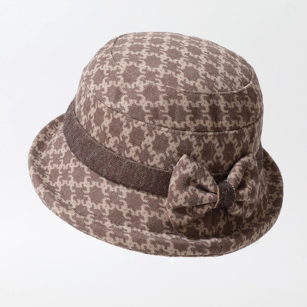 The New Casual and Versatile Octagonal Hat with Checkered Pattern for Autumn and Winter. The Middle Aged and Elderly Hats Are Thickened and Warm