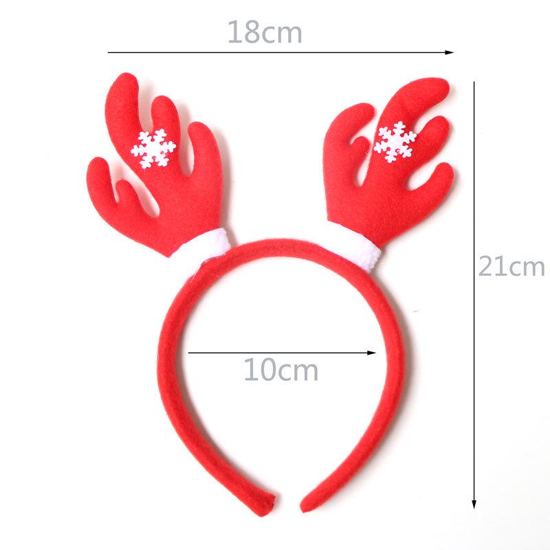Christmas Headband: Santa, Snowman & Reindeer Antlers for Kids' Party