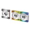 LTC 120mm PC Case Daisy Chain Reversible 2000RPM Infinity Mirror ARGB HDB Bearing PWM Computer Case Cooling Motherboard SYNC 3 White CF-123D Fan,