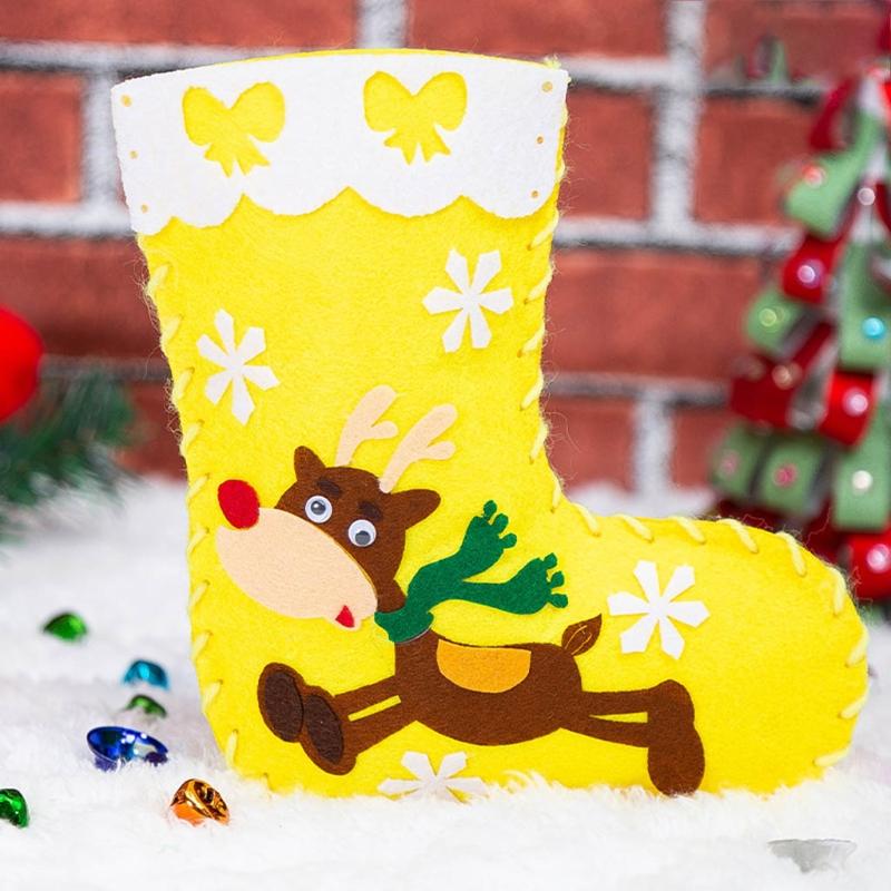 Creative Christmas Stockings Craft DIY Handcrafts Kindergarten Handmade for Toddlers Children Art & Crafts Supply