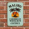 Vintage Tin Sign 8x12 Inch Tropical Beach Bar Art Decor