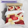 Girona FC Printed 3PCS Bedding Set Breathable Duvet Cover with Pillowcases Decorative Bed Linen for Bedroom Home