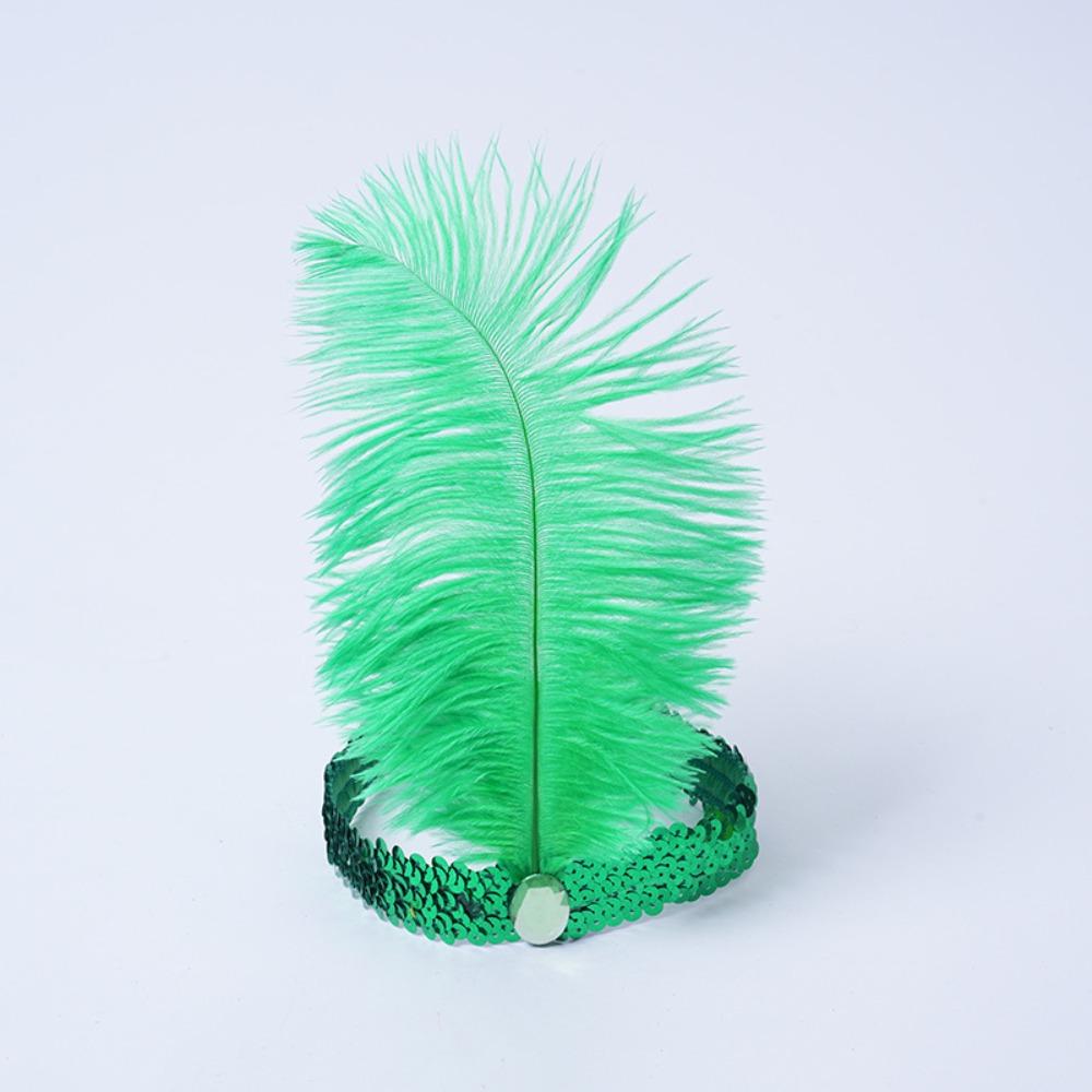 1920s Feather Headpiece Vintage Gatsby Headpiece Sequins Headbands  Halloween Costume Accessory