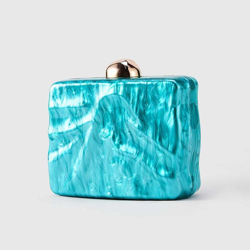 

2025 New Design Heteromorphic Shell Acrylic Women Wedding Evening Bag Luxury Dinner Dress Crossbody Bags Chic Party Box Handbag синий