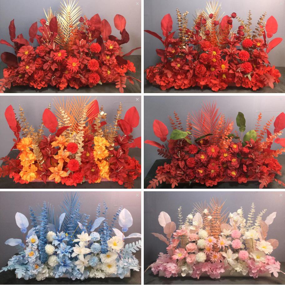 Großes Seidenblumen Hochzeitsgang & T-Bühnen Dekorationsset