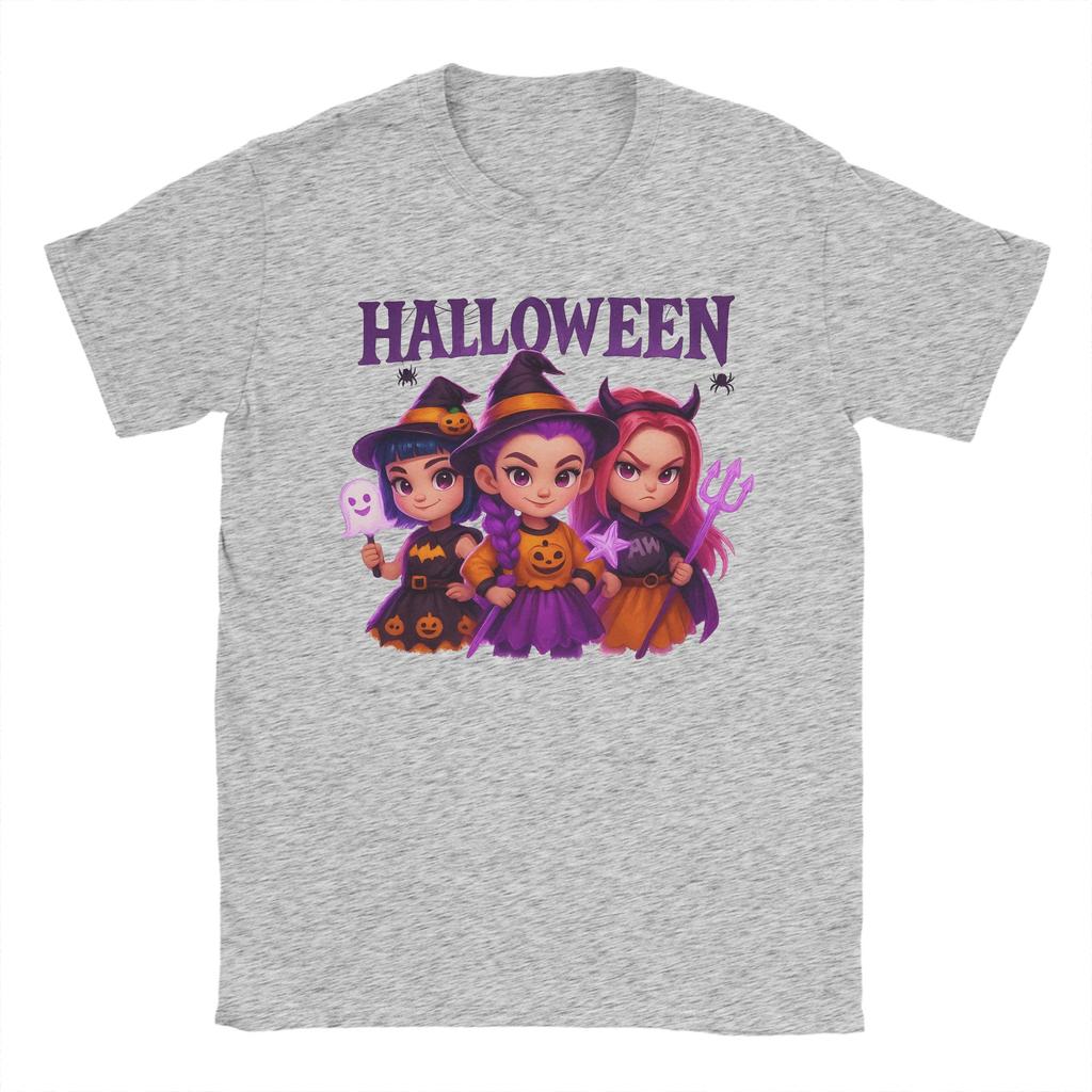 Spooky Hunterx Halloween Kpop Demon Hunters Saja Girls Men T Shirts Vintage Tee Shirt Short Sleeve T-Shirt Cotton Plus Size Tops