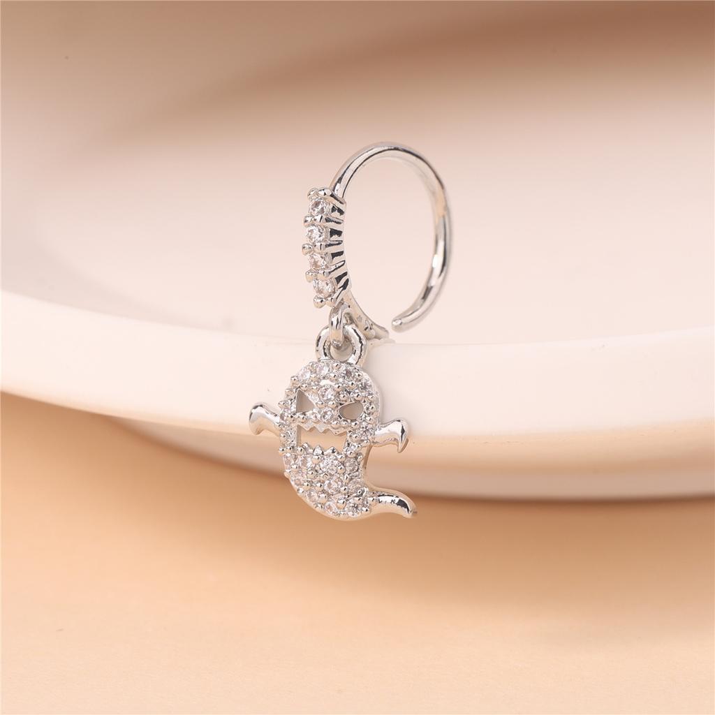 Halloween Skull Ghost Pumpkin Pendant Nose Ring Nose Piercing Jewelry Personality Niche Nose Spike Ring