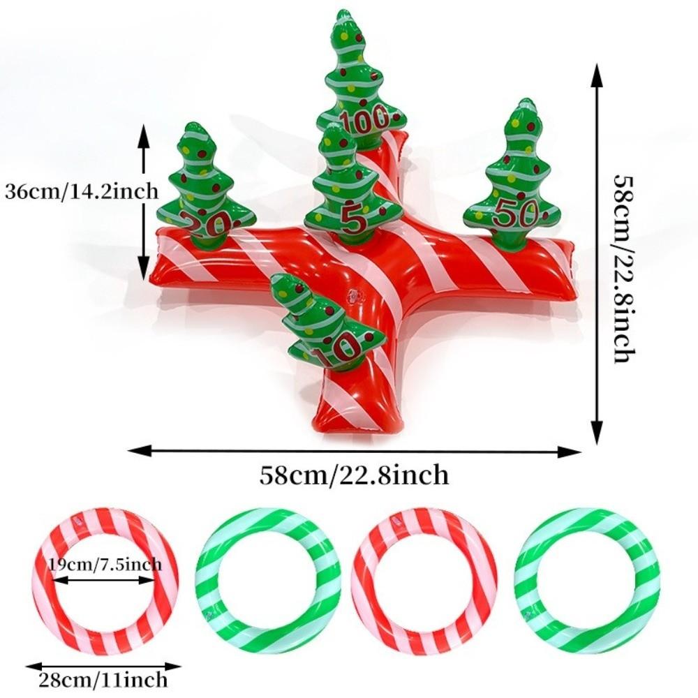 Reindeer Antler Ring Christmas Toss Toy PVC Ring Toss Game Funny Inflatable Christmas Tree Gift