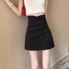 Vår 2024 Hög midja Plisserad A-linje Minikjol - Koreansk stil