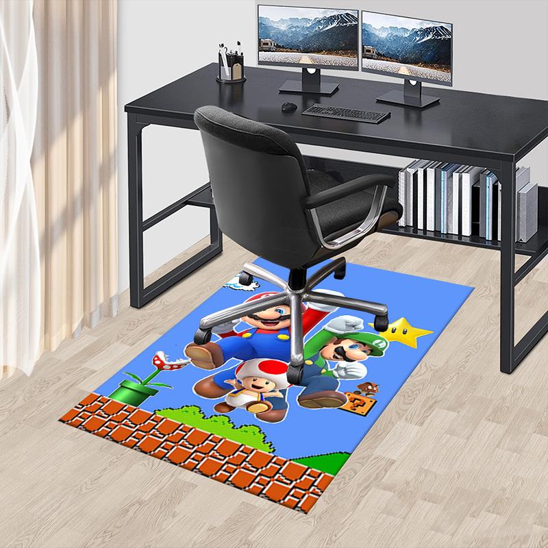 1pc Super Mario Bros Adventure Carpet for Playroom Bedroom Living Room Sofa Home Decor,kids Game Area Rug Non-slip Floor Mat Y72911