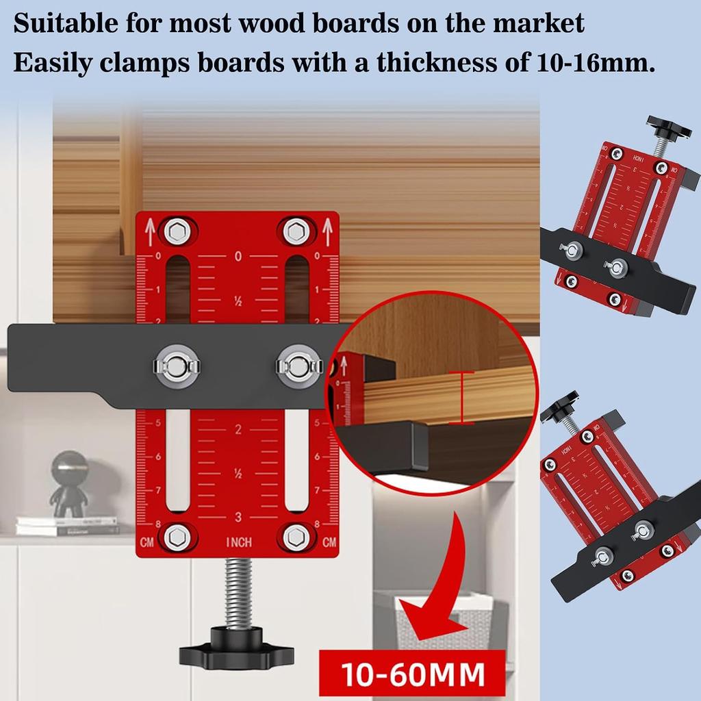 Cabinet Door Installation Positioner, Aluminum Alloy Cabinet Hardware Jig, Versatile Hardware Jig, Cabinet Installation Tools