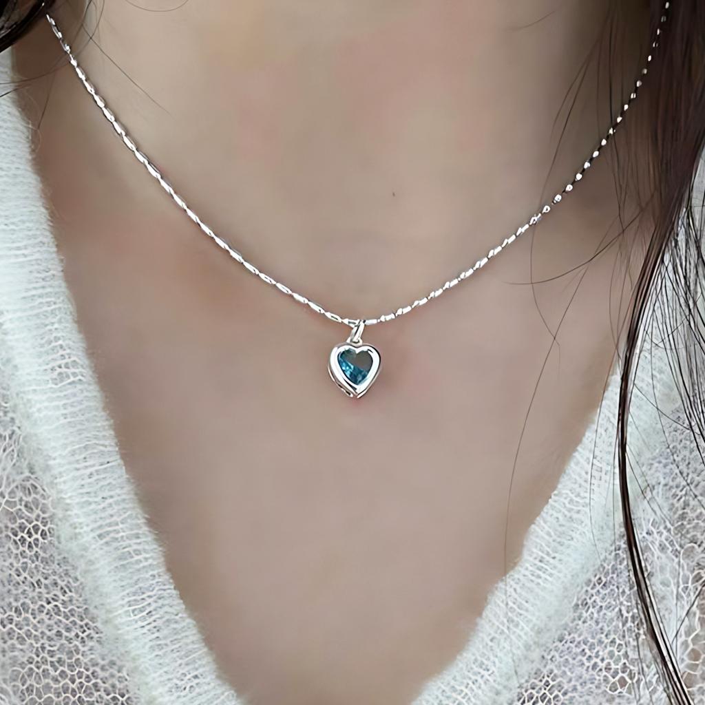 925 Silver Bead Geometry Necklace for Women Girl Korean Design Versatile Choker Jewelry Dropship