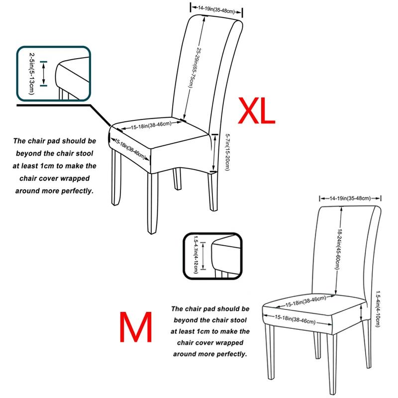 Waterproof Chair Cover Dining Room Stretch Chair Covers for M Large Chair Polar Fleece Seat Slipcovers for Party Wedding Home