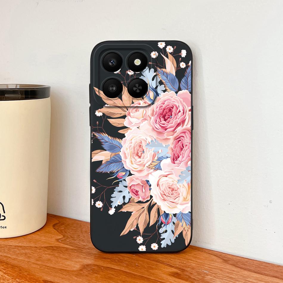 

Case For Honor 400 Smart 5G SunFlowers Soft Liquid Silicone Shockproof Back Cover Upgrade Lens Protection Phone Shell For Woman Honor 400 Smart (5G)