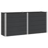 Raised Garden Bed Black 200 X 50 X 91 Cm