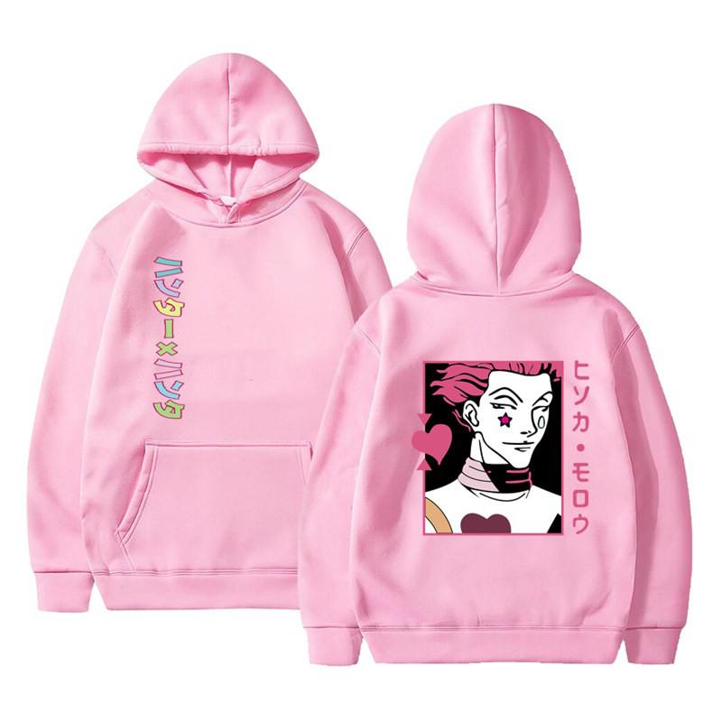 pink hisoka moletom com capuz