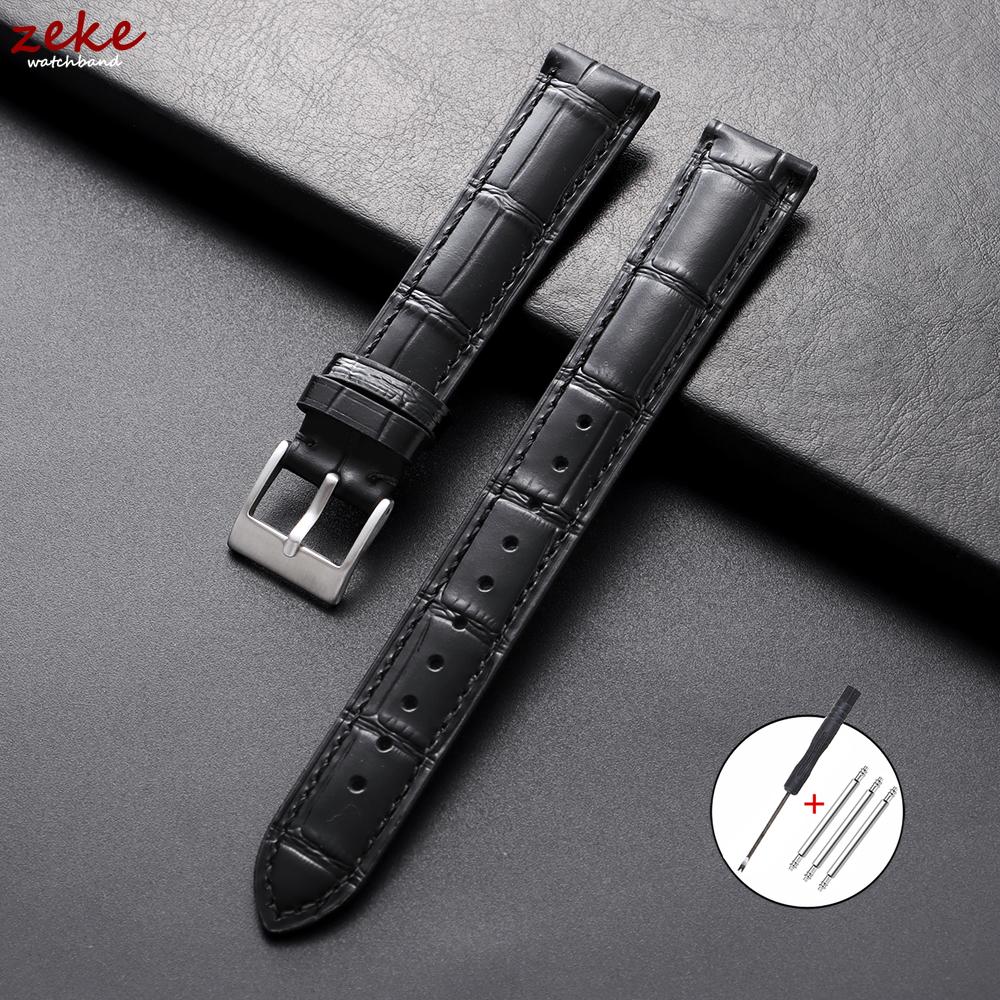Premium Genuine Leather Watchband 18mm Men's and Women's Replacement Casual Strap with Butterfly Clasp Watch Bracelet Accessory