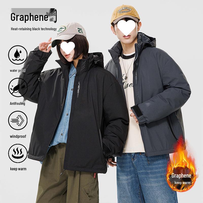 Graphene Waterproof Ski Jacket - Men's Winter Cotton Coat, Trendy Autumn Style for Couples