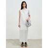 Anggae Draped Asymmetrical Knit Dress Ivory