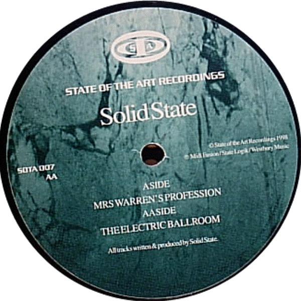 

12inch Record SOLID STATE Mrs Warrens Profession The Elect SOTA007 STATE OF THE A 1998 UK Dance Electronica Used