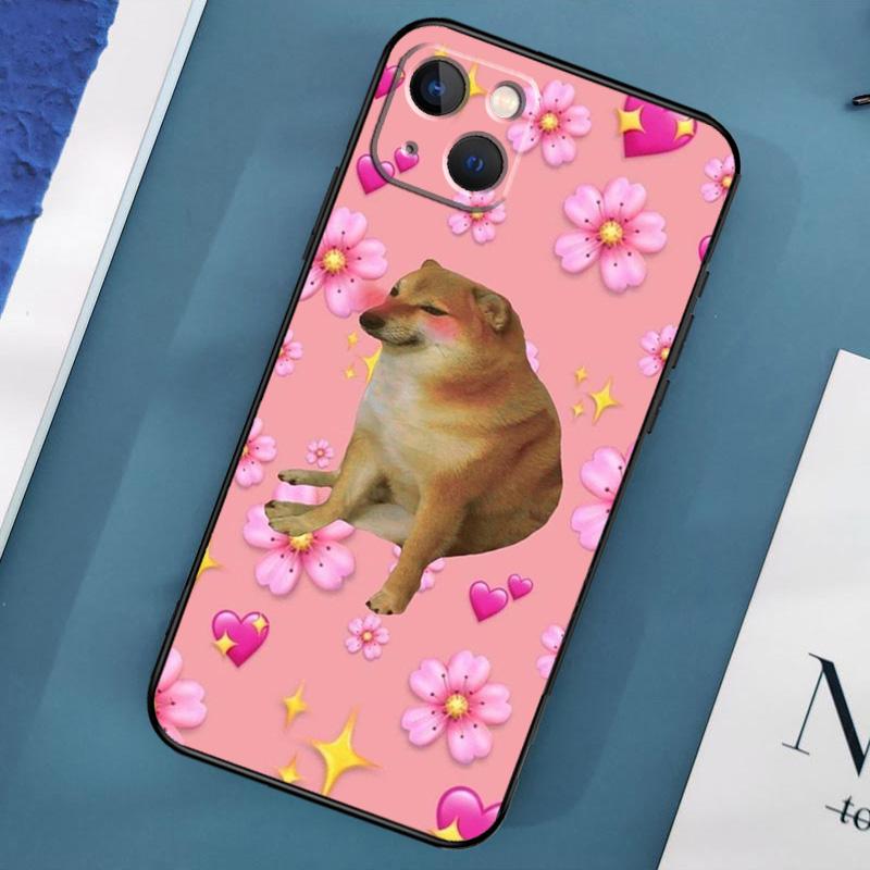 Doge Dog Cheems Meme Case For iPhone 16 15 14 13 12 11 Pro Max XS X XR Plus 12 13 Mini Cover Shell