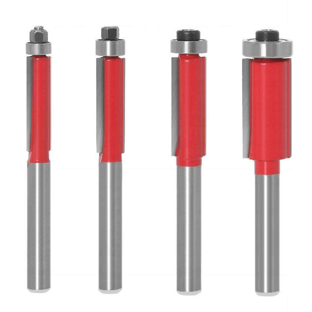 4 szt Frez prosty z dolnym łożyskiem, Frez palcowy Graphite, trzpień 6mm