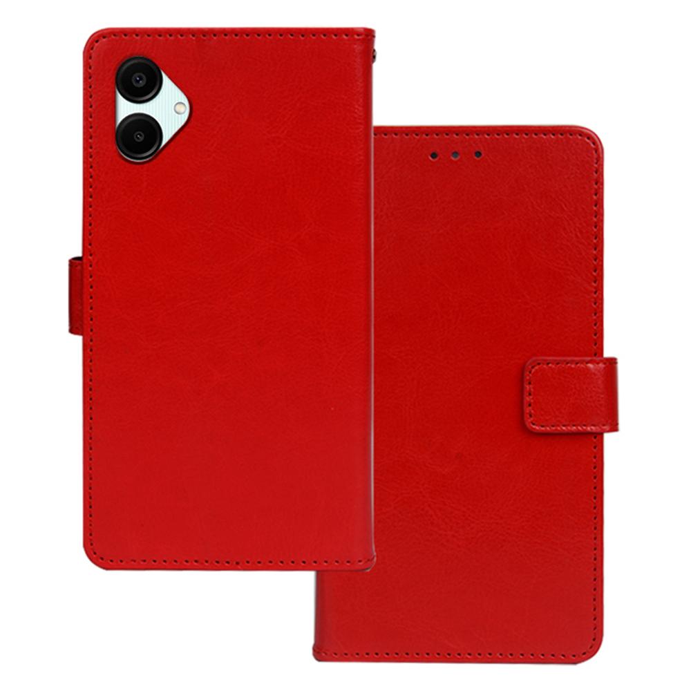 

IDEWEI For Samsung Galaxy A06 5G Case Wallet Leather Phone Cover Crazy Horse Texture D
