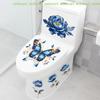 Waterproof Butterfly Wall Stickers Bathroom Toilet Sticker Modern Flower Pattern Self-adhesive Paintings For Living Decoration