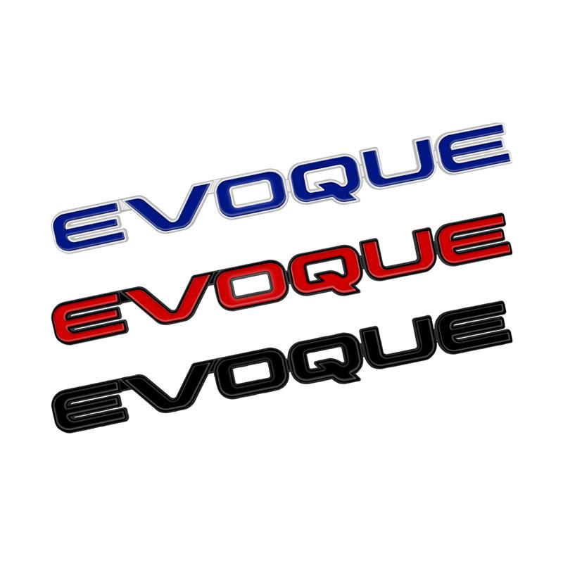 1pc 3D Chrome Metal EVOQUE Letter Logo Car Rear Tail Trunk Decals Emblem Badge Sticker Car Styling Auto Accessories