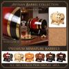 for Wine and Storage - Decorative Wooden Cask with Wood - Home Bar and Kitchen Decor