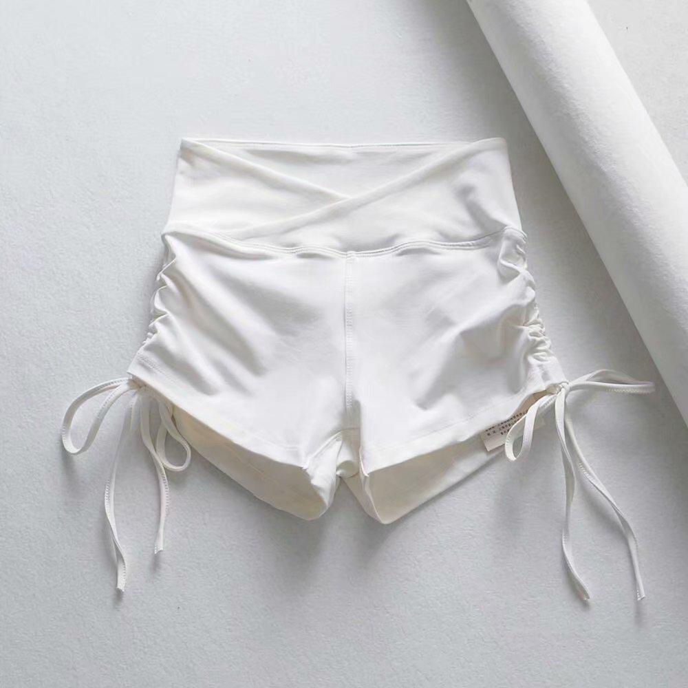 2023 Summer Women's Sexy Butt-Lifting Yoga Shorts with High Waist and Drawstring Tie