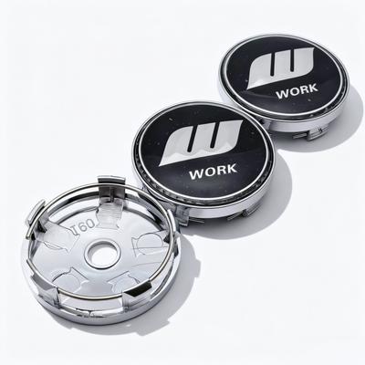 4 buc Negru Argintiu W Emblema Logo de Lucru Capac Centru Roată Mașină 60MM 56MM Jante Capac Butuc Capac Butuc Capac Praf Accesorii Auto