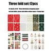 12pcs Striped Print Gift Wrapping Paper Snowflake Print Christmas Wrapping Paper  Holiday Presents