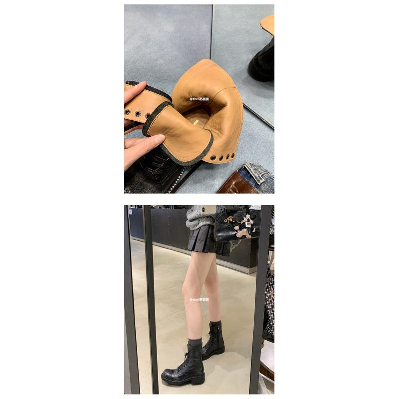 

~ Тяжелые боевые ботинки ремни полувысокие рыцарские ботинки женские ботинки Мартин 35