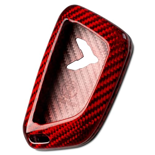 

T-carbon Corvette C8 Key Case, Real Glass Fiber Key Cover, Key Fob Cover, Compatible with Chevrolet Corvette C8 2020 2021 2022 2023 2024, Luxury Prote