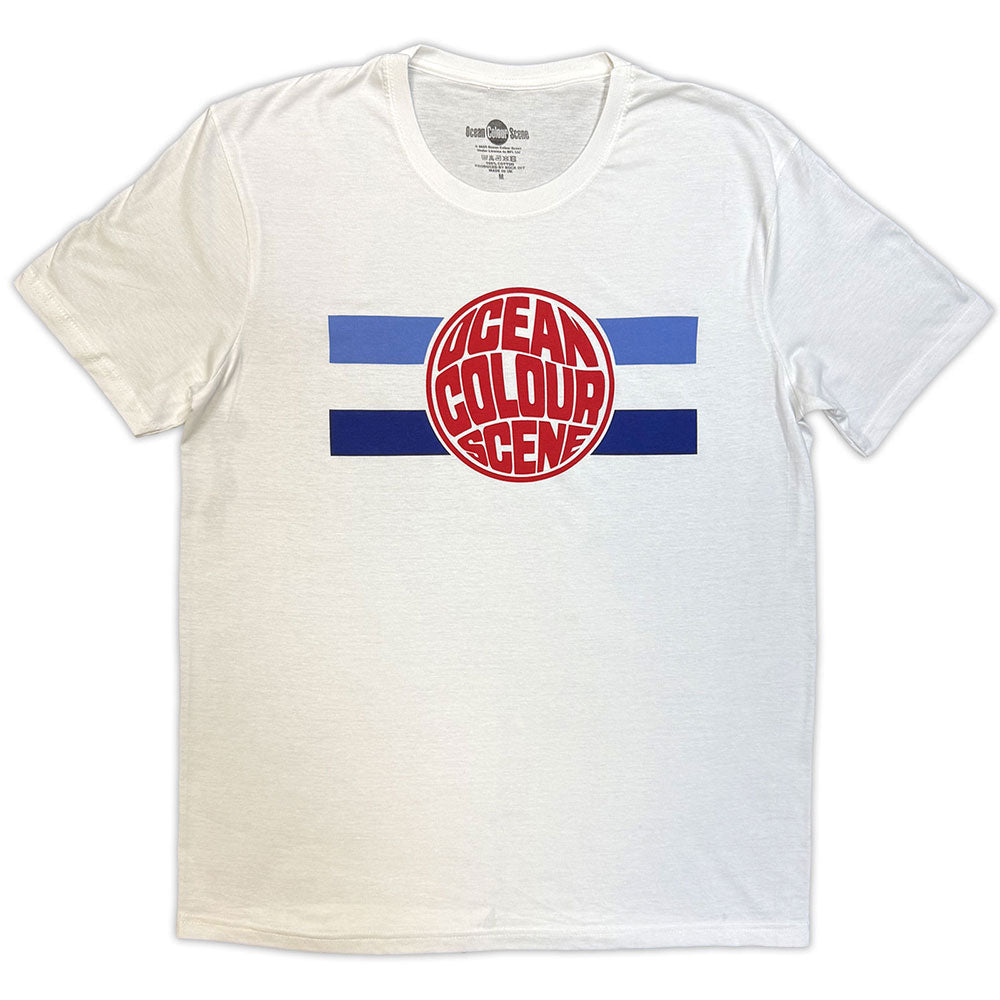 Ocean colour scene tshirt sphere logo white official new L