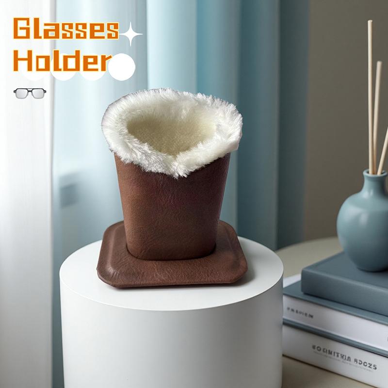 1Pc Winter Plush Eyeglass Holder Eyeglass Stand Display Stands Glass Shelf Sunglass Holder Polyester Cloth Eyeglass Stand