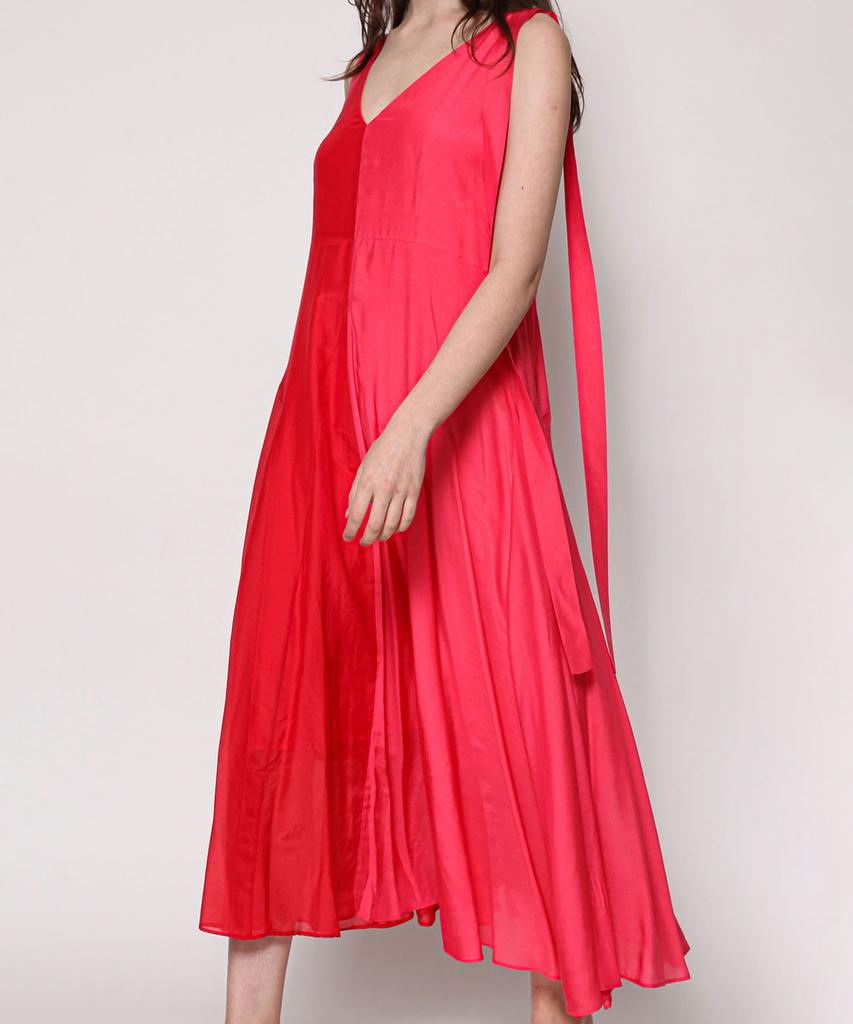 02ARMOIRE Marah Dress _ Red Orange