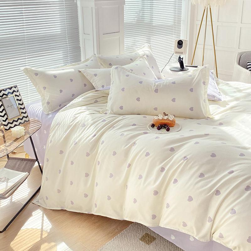 Small Fresh Bed Four-piece Dormitory Quilt Cover Three-piece Bed Sheet Set
