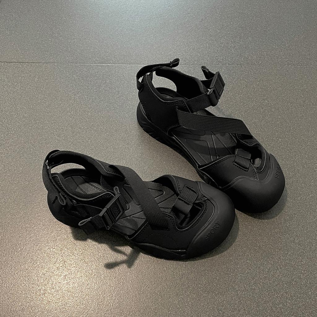 Silver high-end non-slip thick-soled bag head sandals women's 2025 new summer wear heightening soft-soled cool slippers